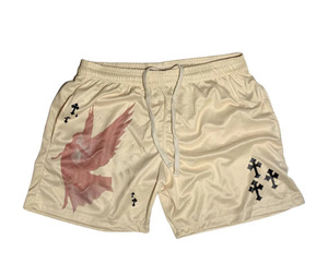 Pantalones Cortos Deportivos de Cintura Alta con Cordón, 100% Algodón Ecológico, Bolsillos con Cremallera, Malla, para Verano, Estilo Urbano y Gimnasio, Venta al Por Mayor Sin Pedido Mínimo - Product Image 5
