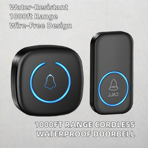 <span class=keywords><strong>Sonnette</strong></span> <span class=keywords><strong>sans</strong></span> <span class=keywords><strong>fil</strong></span> moderne <span class=keywords><strong>étanche</strong></span> avec <span class=keywords><strong>portée</strong></span> de 1000 pieds pour bureaux, bâtiments, <span class=keywords><strong>extérieur</strong></span> et usage domestique - Product Image 2
