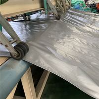 Bâche de couverture extérieure grise légère et très résistante en HDPE 100 % imperméable en rouleau avec œillets