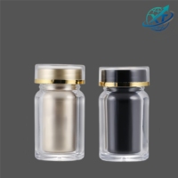 Flacon capsule acrylique personnalisé 40 ml, bouchon double couche, emballage pour comprimés, petit flacon à médicaments, contenant pour compléments alimentaires