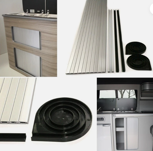 Puerta <span class=keywords><strong>Enrollable</strong></span> de PVC Hecha a Medida Directo de Fábrica 2026, Puerta Tambour para Muebles de Cocina - Product Image 3