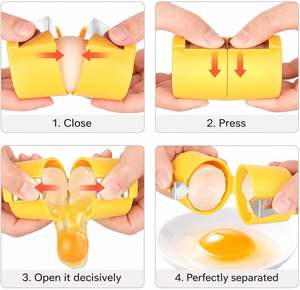 Novedad 2026: Juego de 3 Herramientas Manuales de Plástico para Romper Huevos, Separador de Cáscaras, Pelador y Abridor de Huevos Cocidos o Crudos - Product Image 3