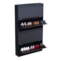 Armoire à chaussures murale personnalisée, meuble de maison moderne, armoire à chaussures en métal pour l'entrée