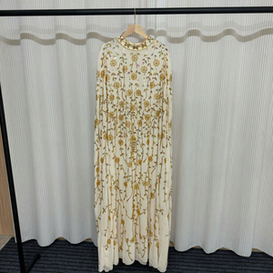 Commercio estero transfrontaliero industria pesante di lusso leggero con perline in rilievo mantello abito da sera donna Maxi abito da festa per banchetti - Product Image 4