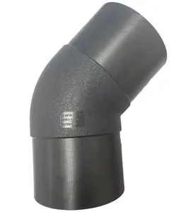 ASTM D3261 Fittings F714 IPS HDPE Codo PE4710/PE100 HDPE Pipe Fittings SDR9/SDR11/SDR17 Elbow 45