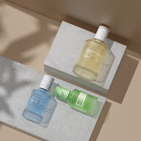 Flacon de parfum en verre personnalisé 30ml 50ml 100ml, cylindre côtelé, vaporisateur à fine brume, flacon pompe pour emballage de parfum et cosmétiques