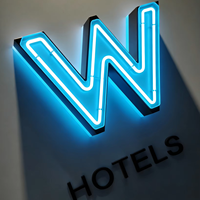 Letrero de Canal Metálico 3D con Iluminación LED Personalizada Songwen, Alto Brillo, Resistente al Agua en Interiores, Ecológico, para Uso en Oficinas