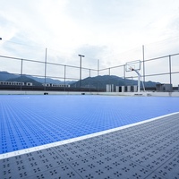 Revêtement de sol TPE pour terrain de basket-ball professionnel 3*3 certifié FIBA, dalles de terrain emboîtables/sol flottant pour terrain de sport