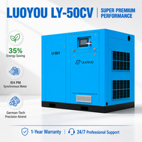 Compresseur d'air à vis électrique neuf Luoyou LY-300A 38,6 m3/min 300 CV/220 kW 7 bars avec sécheur 1363,1 CFM refroidi par air CE