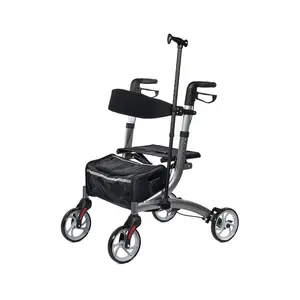欧式风格医疗助行器便携式轻量级铝rollator walker带座椅