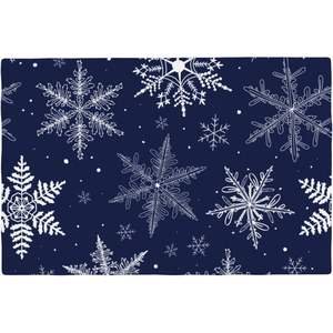 Set of 4 Reusable Blue Winter <b>Snowflakes</b> Non-Slip Heat-Resistant Washable <b>Placemats</b> - Product Image 1