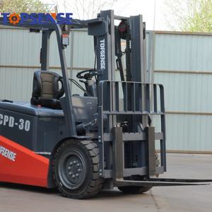 Alta calidad 1 tonelada 2 toneladas 3 toneladas altura de elevación 3M-7M batería de litio neumático sólido carretilla elevadora eléctrica para equipo de almacén - Product Image 4