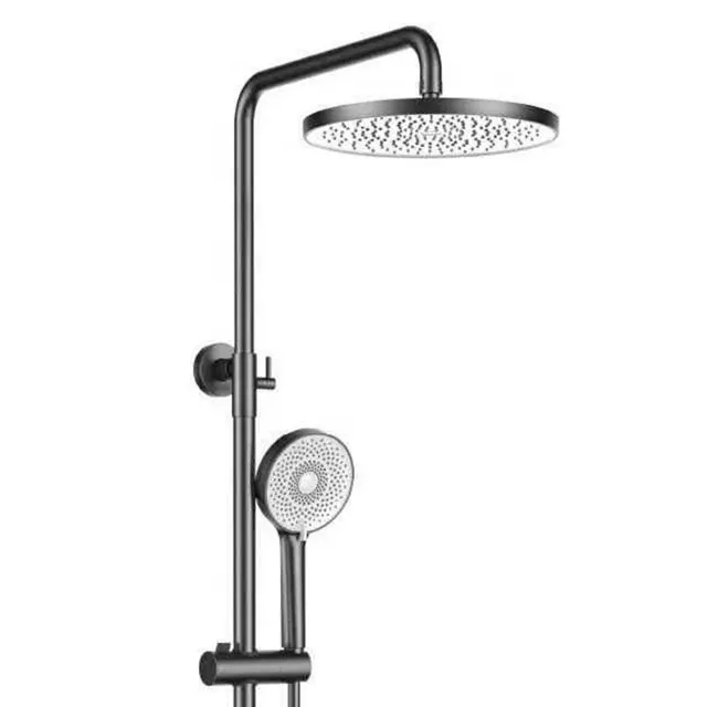 High water pressure bathroom rain rainfall shower head faucet bath mixer tap system