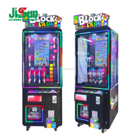 Machine à prix vidéo Block Kingdom, jeu d'adresse solo, armoire transparente, néon LED pour salle de bowling