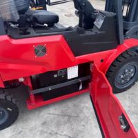 Chariot élévateur électrique 3T : Assis, pneus pleins, mât de 4 m, batterie lithium 80V/300Ah, contrôleur Curtis, automatique, LED.