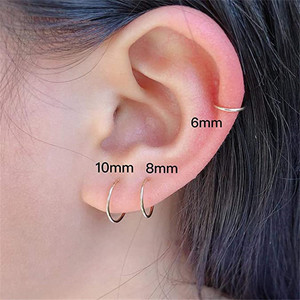 Aro para la Nariz Sin Costuras para Perforaciones Corporales |   Pendientes de Aro para Cartílago con Bisagras de Acero Inoxidable 316L, Anillo para Labio y Anillo para Septum - Product Image 4