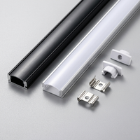 Profilé LED en aluminium avec diffuseur opale, embouts et clips, cadre mince en alliage d'aluminium pour caisson lumineux LED