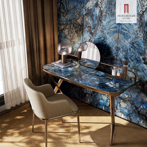 Lastra <span class=keywords><strong>in</strong></span> Pietra Sinterizzata di Grande Formato 1600x3200mm, Lucida, Effetto Marmo Onice Blu, <span class=keywords><strong>per</strong></span> Rivestimenti, Piani di Lavoro, <span class=keywords><strong>Pavimenti</strong></span> e Arredamento Esterno - Product Image 6