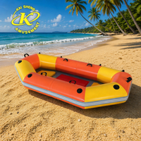 Kayak gonflable de surf et de rame de 2,4 m, résistant à l'usure, en PVC de 0,9 mm, bateau à rames avec revêtement laminé résistant à l'usure