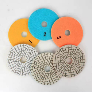 Tampon de <span class=keywords><strong>polissage</strong></span> diamanté flexible JDK 4 pouces, 3 étapes, hybride, pour granit, quartz, marbre, pierre technique, luxe, utilisation humide/sèche, 100 mm, pour sols, OEM - Product Image 4