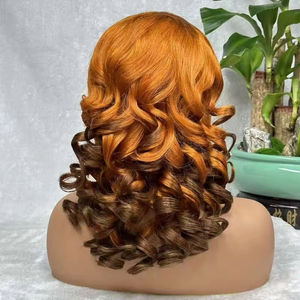 Pelucas de Cabello Humano Remy Rizado con Frente de Encaje Completo 13x4, Pelucas de Cabello Indio con Frente de Encaje Transparente Sin Procesar, Pelucas con Volumen - Product Image 1