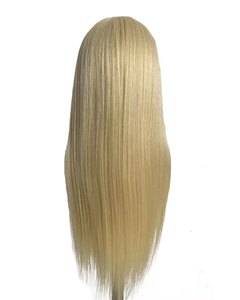 Cabeza de peinado modelo de cabello humano real 100% de alta calidad, peluquería profesional, escuela de belleza, cabeza de práctica de barbero - Product Image 3