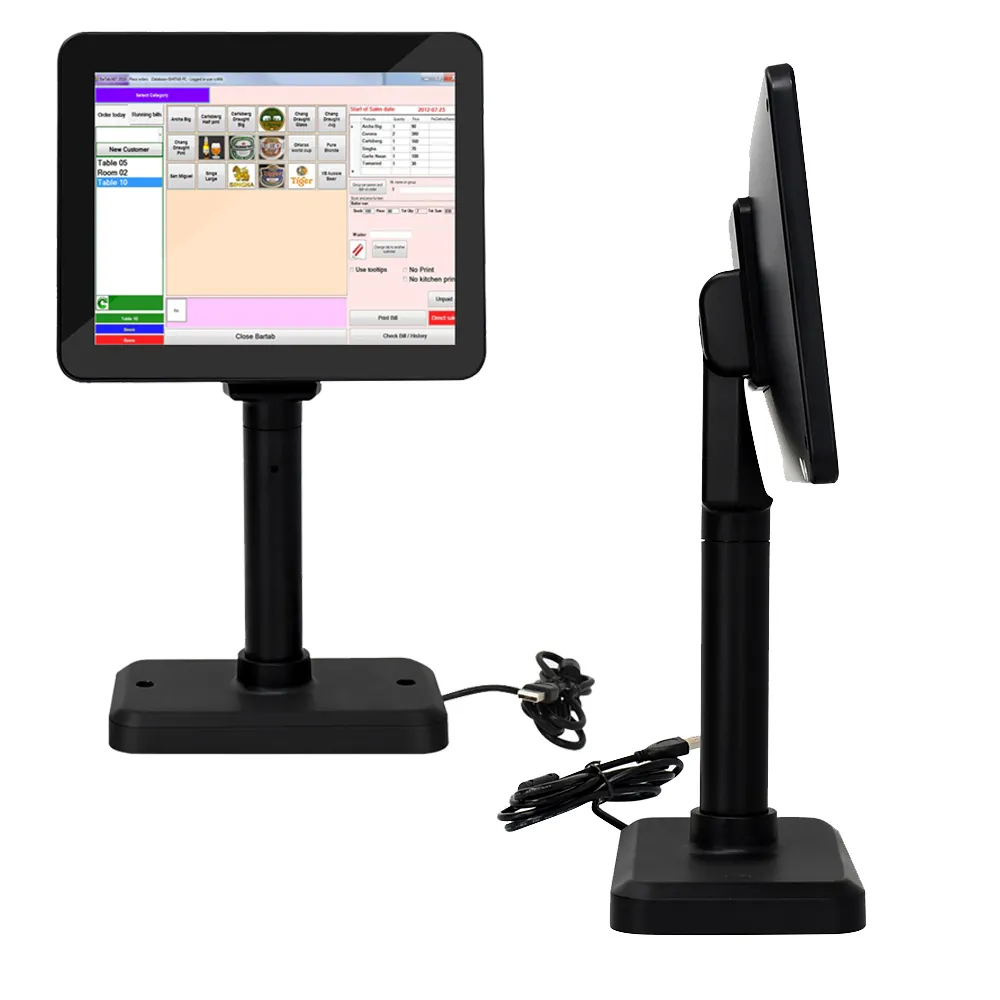 좋은 품질 베스트셀러 10 인치 모니터 30cm LCD led pos 고객 극 디스플레이