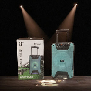 Enceinte de karaoké DJ extérieure rechargeable Redwingy TTD-8257 active de 8 pouces avec caisson de basses, microphone, grand son, lumières LED - Product Image 3