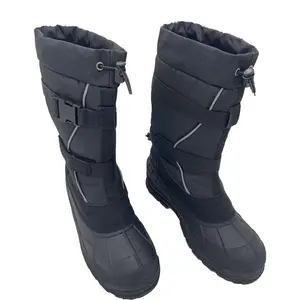 High quality elastic band nylon upper foam lining waterproof anti slip TPR sole snow boots