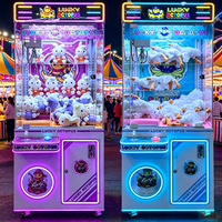 MOQ 1 pièce, Conception personnalisée, Machines à griffes à monnayeur pour poupées et jouets d'arcade avec accepteur de billets, Grue de jeu d'arcade
