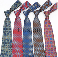 Cravates pour hommes, tendance, décontractées, en polyester jacquard, cravates d'affaires en gros, à carreaux, à rayures, à pois, à motifs paisley, avec logo personnalisé