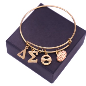 Mode <span class=keywords><strong>Red</strong></span> Diamond Griechischer Buchstabe DST Symbol Schwestern schaft Hand Delta Charm Armreifen Schmuck als Geschenk - Product Image 5