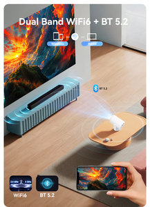 Nouveau prix TURN1 <span class=keywords><strong>Mini</strong></span> projecteur portable Android 14 intelligent Full HD 200 lumens avec haut-parleur intégré pour home cinéma - Product Image 6