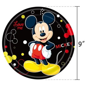 Decoración <span class=keywords><strong>de</strong></span> Fiesta <span class=keywords><strong>de</strong></span> Cumpleaños Infantil con Diseño <span class=keywords><strong>de</strong></span> <span class=keywords><strong>Mickey</strong></span> <span class=keywords><strong>Mouse</strong></span> en Negro y Rojo, Vajilla Desechable, Pancarta, Inserto para Mesa, Mantel, Juego <span class=keywords><strong>de</strong></span> Vasos <span class=keywords><strong>de</strong></span> Papel - Product Image 3