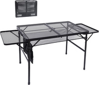 Table de camping pliable réglable en hauteur pour pique-nique, randonnée, plage, barbecue, extérieur, portable
