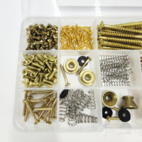 Kit de 9 vis et boucles de sangle pour guitare, en métal doré, argenté et noir, pour la modification de guitare, accessoires de guitare.