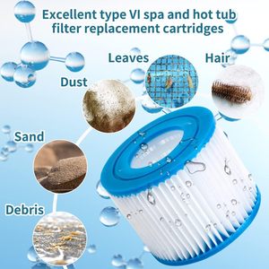 <span class=keywords><strong>Filtre</strong></span> de remplacement pour <span class=keywords><strong>spa</strong></span> Holnunet Type <span class=keywords><strong>VI</strong></span>, lot de 4, compatible avec les modèles Lay-Z-<span class=keywords><strong>Spa</strong></span>/Coleman/SaluSpa, piscine - Product Image 2