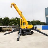 Mini-grue araignée, équipement de levage hydraulique compact pour la construction en intérieur et la manutention de matériaux industriels