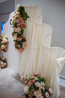 Nouvelle Arche Métallique Blanche Ondulée pour Rideau de Fond, Chuppah, Mandap, Décoration de Mariage et Accessoires pour Cérémonie et Événements