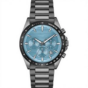 Reloj Deportivo Mecánico de Lujo para Hombre, Manecillas Luminosas Azules, Acero Inoxidable Negro, Resistente al Agua, con Indicador de Semana - Product Image 4
