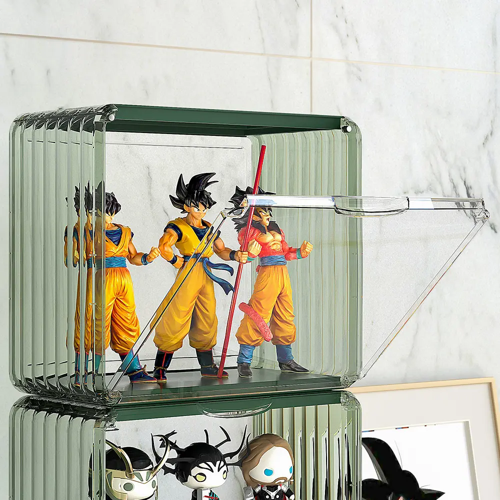 Ready to ship factory directly sale plastic toy figure display case with removable showcase for blind box display