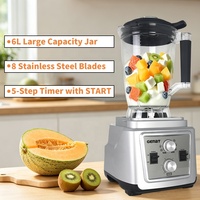 Blender à jus de 6 litres, robuste, 8 lames, haute vitesse, blender professionnel pour usage commercial, smoothie, blender Nutri Table, mixeur