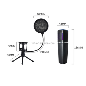 TNH USB- ZX663 microfono <span class=keywords><strong>Desktop</strong></span> microfono da tavolo professionale per la registrazione di <span class=keywords><strong>Computer</strong></span> <span class=keywords><strong>Live</strong></span> Streaming Karaoke Meeting - Product Image 5