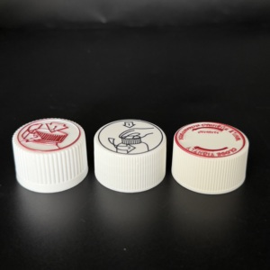 Tapa de Seguridad para Niños de Plástico PP Directo de Fábrica, con Sistema de Presión y Giro, Impresa en Rojo y Negro, para Frascos de Píldoras Médicas - Product Image 4