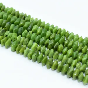Trade Insurance 6*11mm High Quality Natural Irregular Canadian Jade Loose Beads