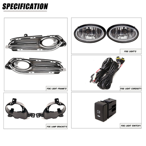 OE estilo lente transparente bisel cromado lámpara de conducción Kit de luz antiniebla apto para Honda Vezel 2014 <span class=keywords><strong>HRV</strong></span> 2015 2016 <span class=keywords><strong>2017</strong></span> 2018 - Product Image 3