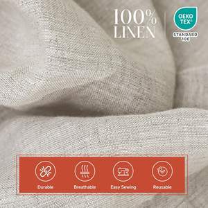 Vải lanh 100% OEM dùng may quần áo, khổ 133*72, 120g, dệt twill chống tĩnh điện, dùng cho nhiều ngành thủ công mỹ nghệ, dành cho cả bé trai và bé gái - Product Image 4