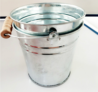 Pot Bunga Bulat Mini DS2400, Keranjang Tanaman untuk Tanaman Kecil, Dekorasi Rumah dan Pesta, Ember Logam Perak dengan Pegangan, Ember Timah Mini