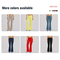 Pantalon de sport léger et décontracté pour femme, coupe droite, taille haute, extensible, idéal pour le yoga et l'entraînement, vente en gros