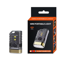 Lampe torche LED rechargeable au lithium multifonction, lampe torche UV, lumière d'avertissement, lampe de travail magnétique, EDC IP55, aluminium
